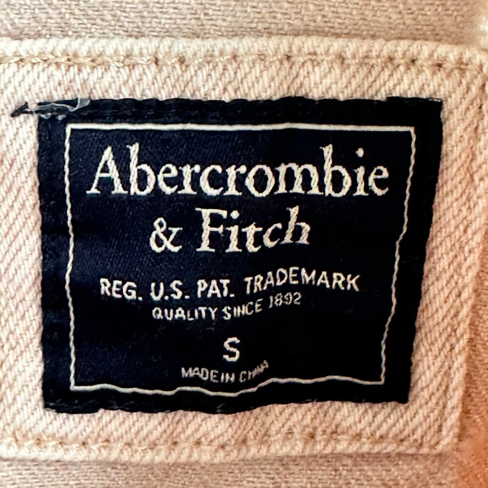 Abercrombie & Fitch Blush Pink Distressed Jean Jacket - Picture 8 of 10
